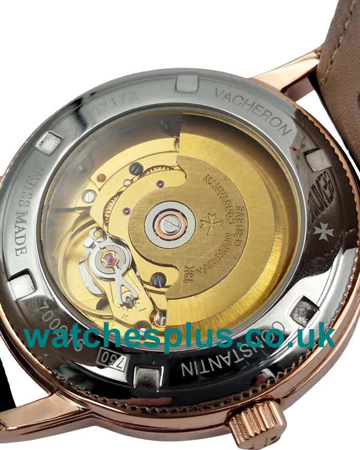 UK Best Quality Replica Vacheron Constantin Traditionnelle With Black Dials And Rose Gold Cases For Sale
