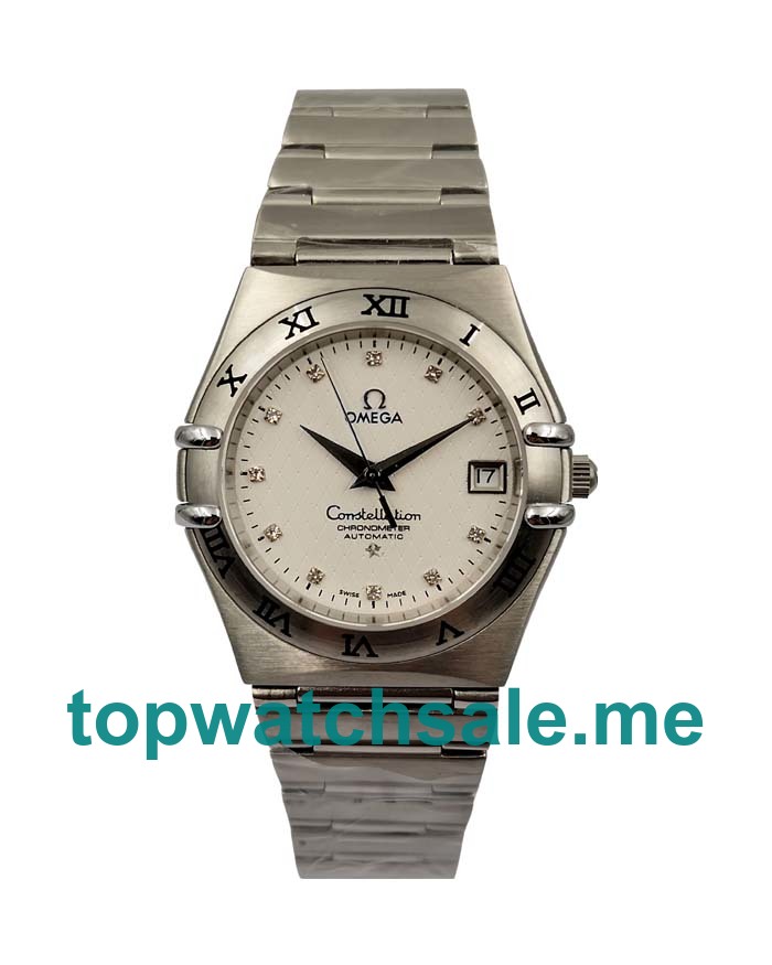 UK Best Quality Replica Omega Constellation 1502.35.00 With White Dials And Steel Cases