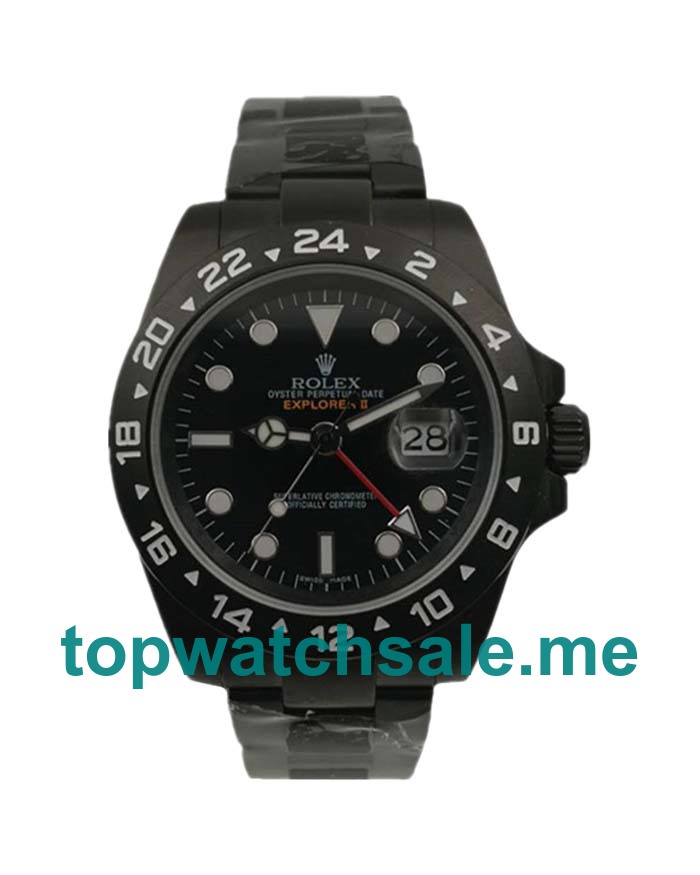 UK Swiss Made Black Dials Rolex Explorer II 216570 Replica Watches With Black Dials For Sale