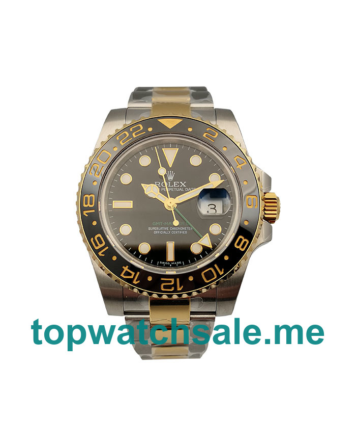 UK Cheap 40 MM Rolex GMT-Master II 116713 LN Replica Watches With Black Dials For Sale