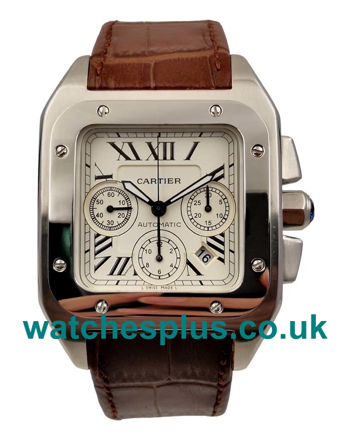 UK Perfect Cartier Santos 100 W20090X8 Replica Watches With Silver Dials For Men