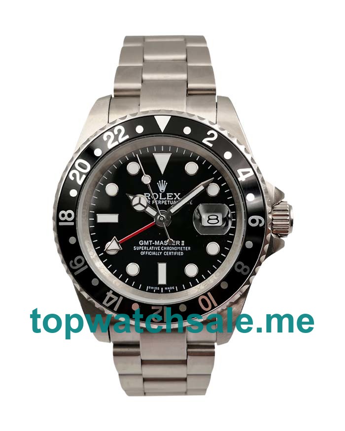 UK Best 1:1 Rolex GMT-Master II 16710 LN Replica Watches With Black Dials For Men