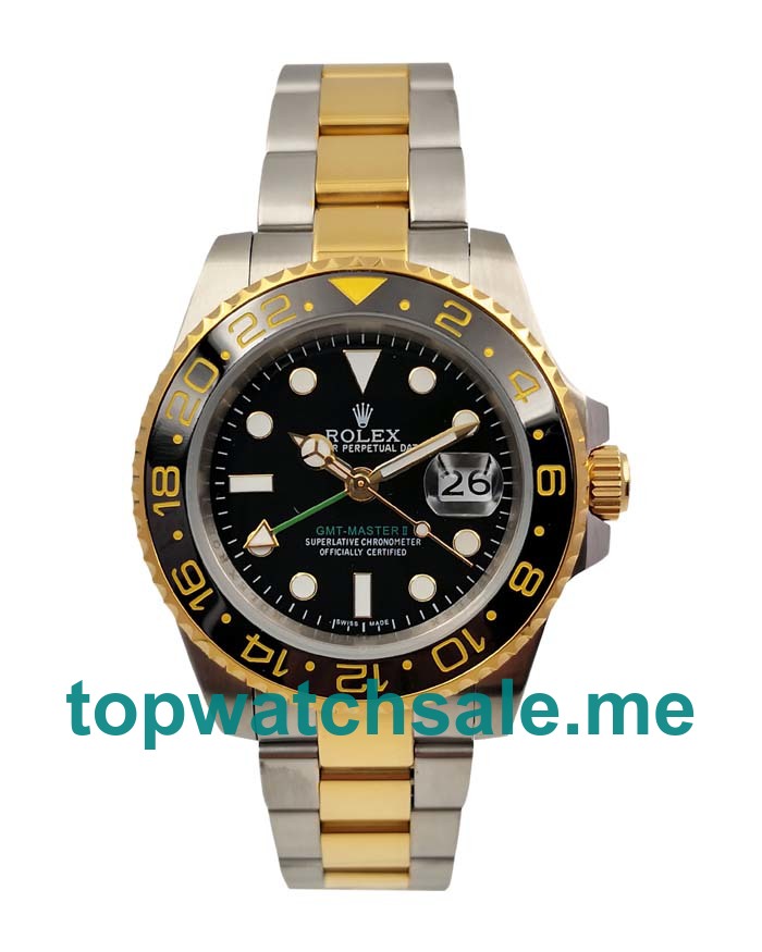 UK Best Quality Rolex GMT-Master II 116713 LN Replica Watches With Black Dials For Men
