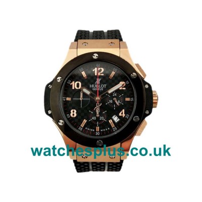 UK 44 MM Quartz Luxury Fake Hublot Big Bang 301.PB.131.RX With Black Dials For Men