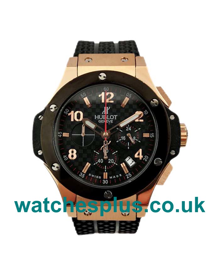 UK 44 MM Quartz Luxury Fake Hublot Big Bang 301.PB.131.RX With Black Dials For Men