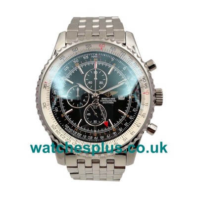 UK Swiss Made Fake Breitling Navitimer World A24322 With Black Dials And Steel Cases For Sale