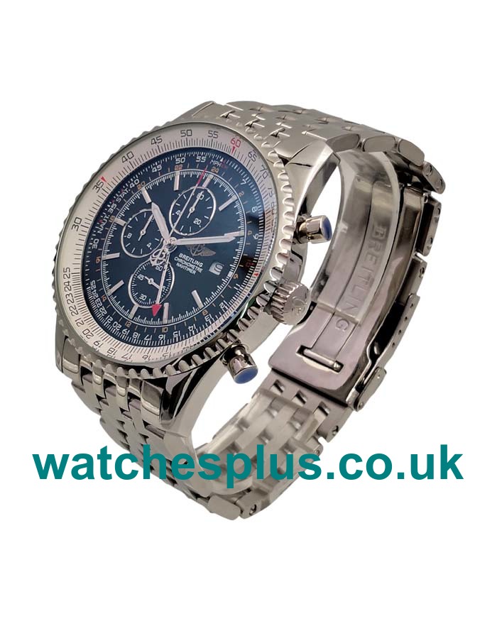 UK Swiss Made Fake Breitling Navitimer World A24322 With Black Dials And Steel Cases For Sale