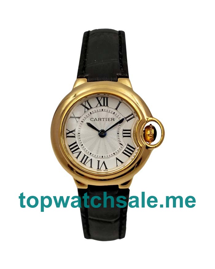 UK Top Quality Cartier Ballon Bleu W6900156 Replica Watches With Silver Dials For Women