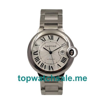 UK Top Quality Cartier Ballon Bleu W69012Z4 Replica Watches With Silver Dials And Steel Cases For Sale