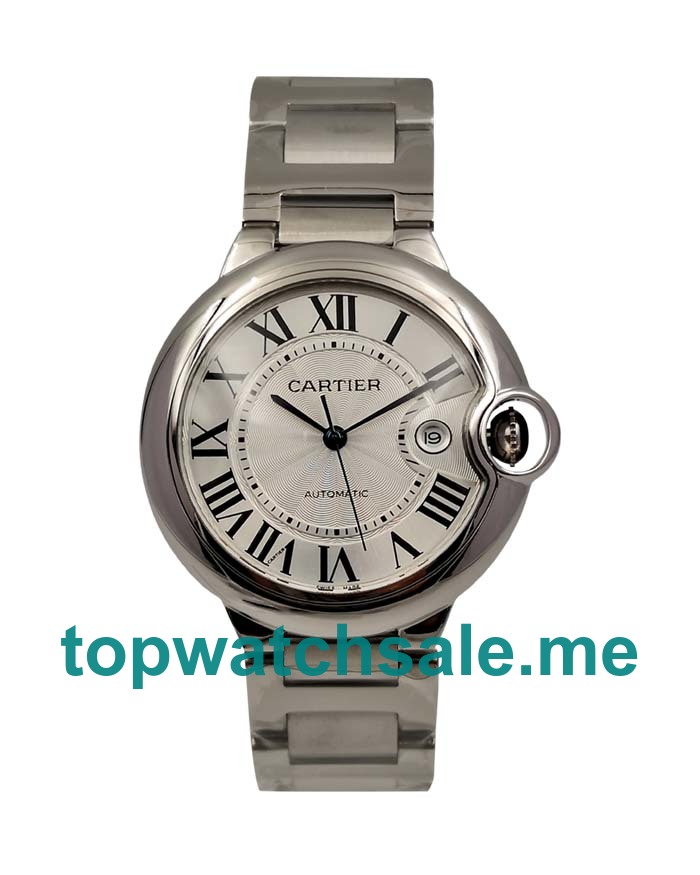 UK Top Quality Cartier Ballon Bleu W69012Z4 Replica Watches With Silver Dials And Steel Cases For Sale