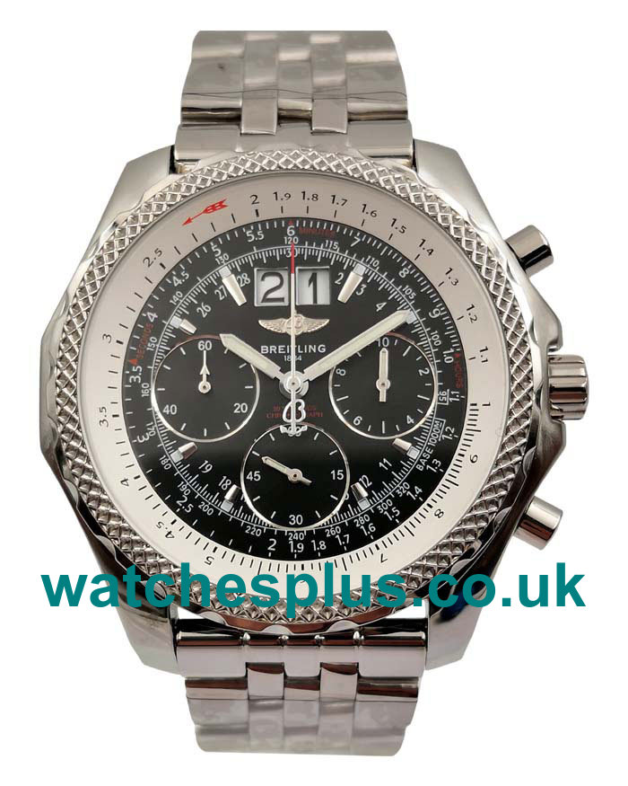 UK AAA Breitling Bentley 6.75 A44362 Replica Watches With Black Dials And Steel Cases For Sale