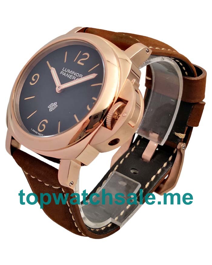 UK Luxury Replica Panerai Luminor PAM01086 With Black Dials And Rose Gold Cases For Men