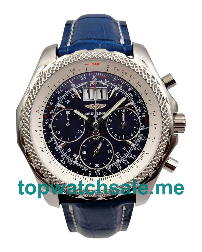 UK Luxury 1:1 Breitling Bentley 6.75 A44362 Replica Watches With Blue Dials And Steel Cases For Sale