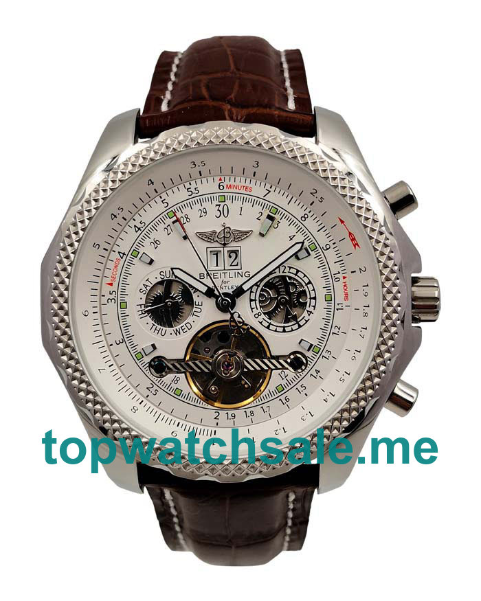 Best Quality Breitling Bentley Mulliner Tourbillon Fake Watches With White Dials For Men