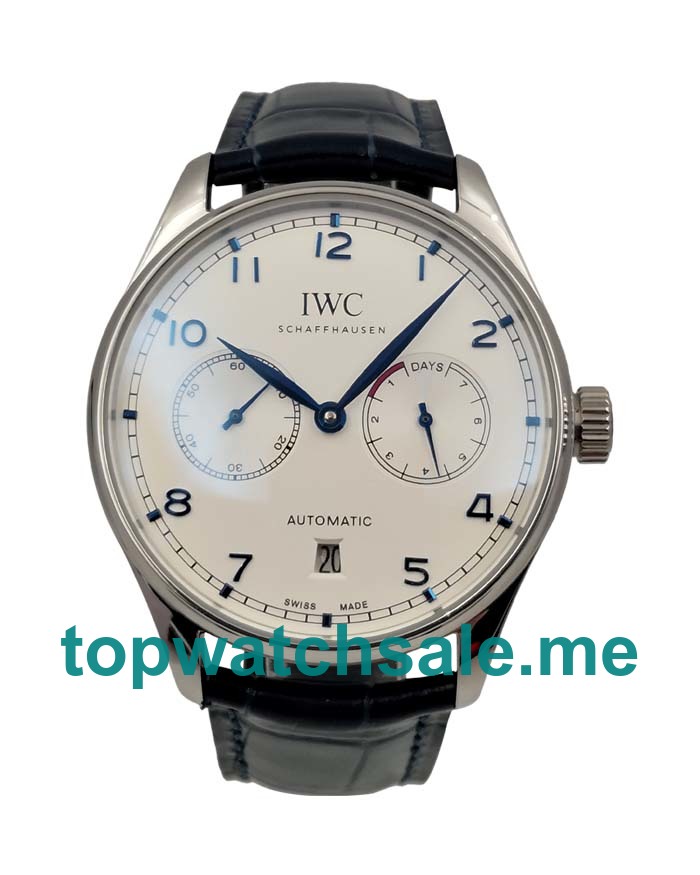 UK Swiss Made Fake IWC Portugieser IW500705 Watches With Silver Dials And Steel Cases Online