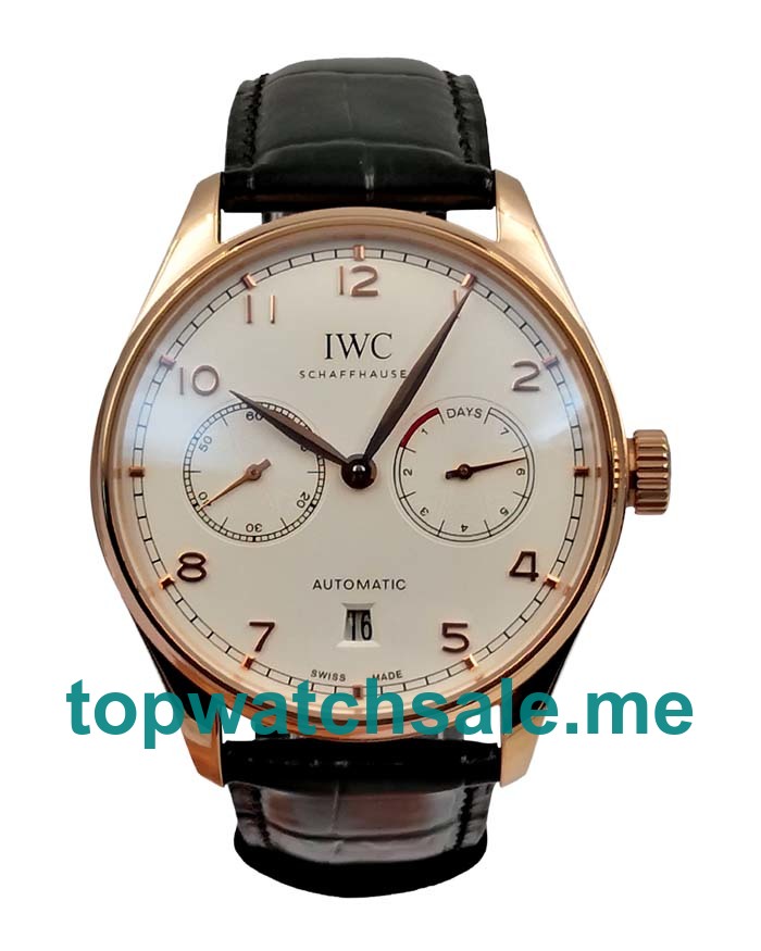 UK Perfect Replica IWC Portugieser IW500701 With Silver Dials And Rose Gold Cases For Sale