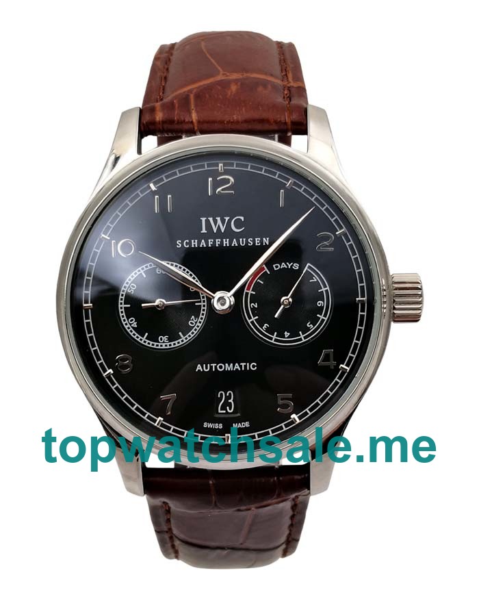 UK Luxury Replica IWC Portugieser IW500703 With Black Dials And Steel Cases For Men