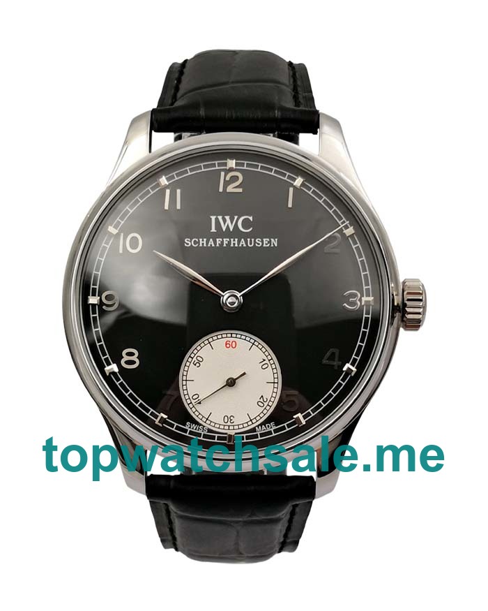 UK Best Quality 44 MM Replica IWC Portugieser IW545404 With Black Dials And Steel Cases Online