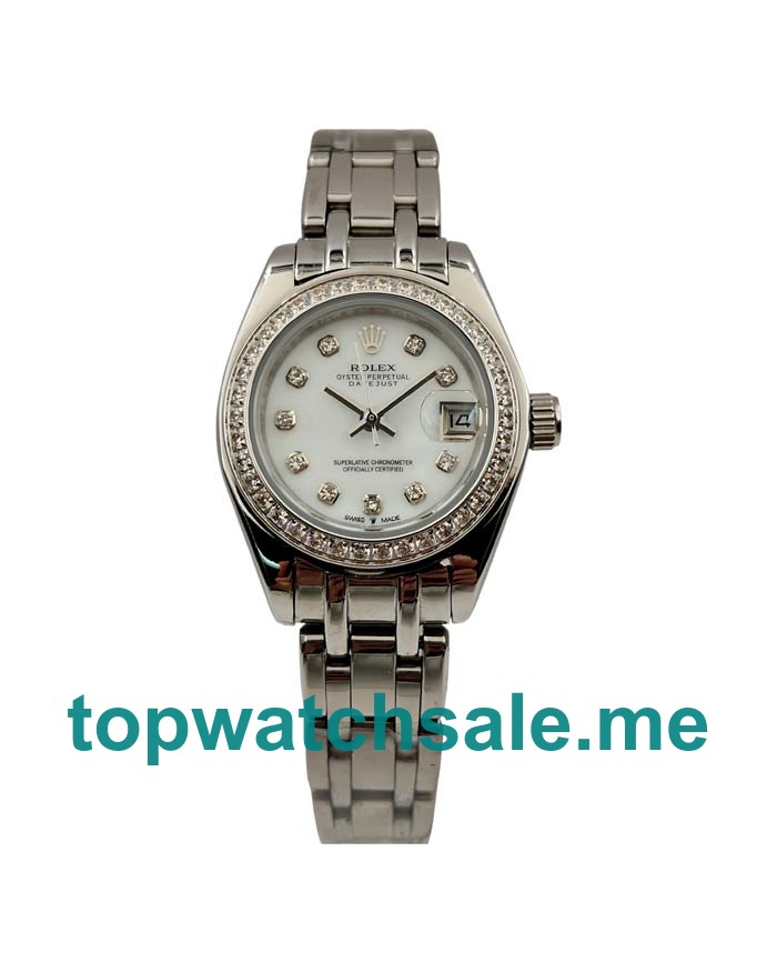 UK High Quality Rolex Pearlmaster 80299 Replica Watches With White Dials For Sale