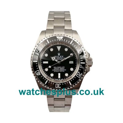 UK Luxury 1:1 Replica Rolex Sea-Dweller Deepsea 116660 With Black Dials And Steel Cases For Men