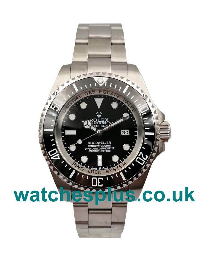 UK Luxury 1:1 Replica Rolex Sea-Dweller Deepsea 116660 With Black Dials And Steel Cases For Men