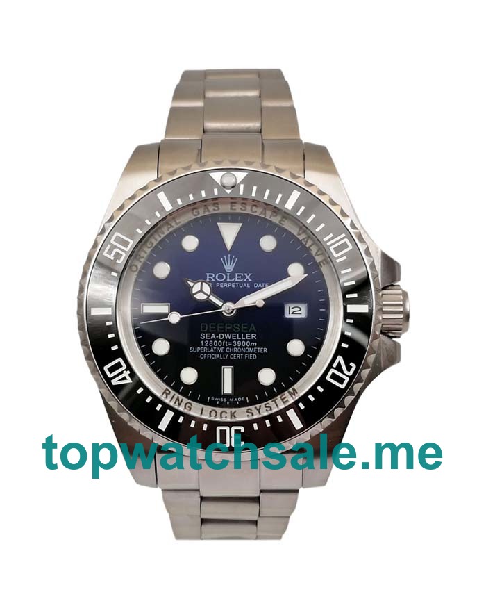 UK High Quality 44 MM Rolex Sea-Dweller Deepsea 116660 Replica With Black & Blue Dials For Sale