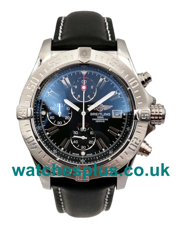 AAA Quality Breitling Super Avenger A13370 Replica Watches With Black Dials For Men