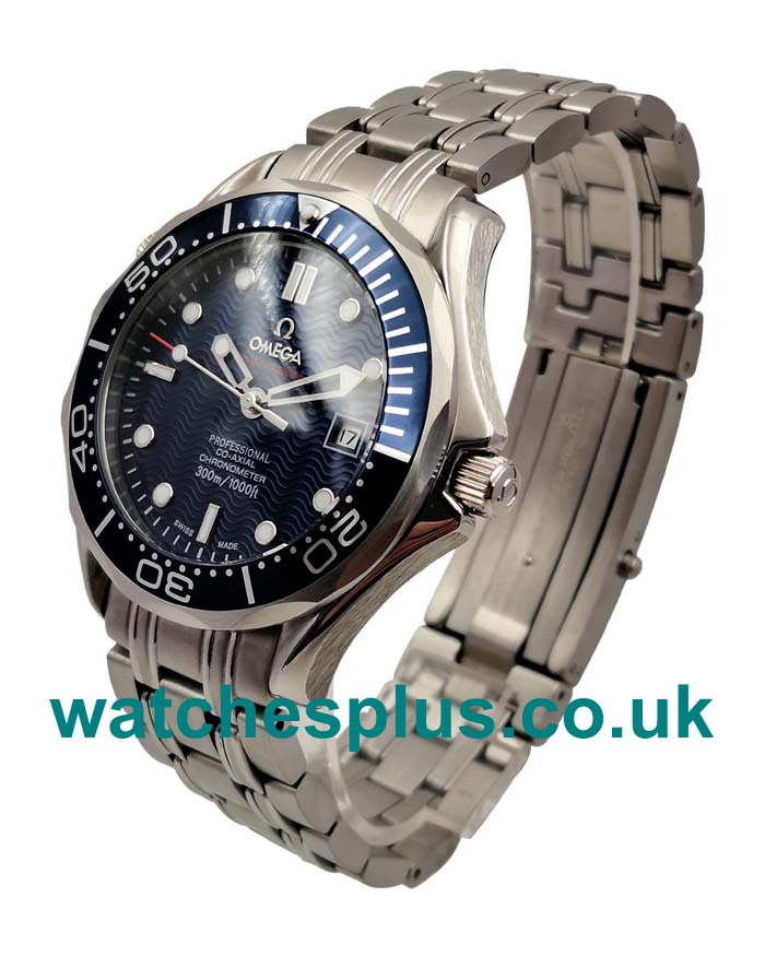 UK Cheap Fake Omega Seamaster 300 M 2222.80.00 With Blue Dials And Steel Cases For Men