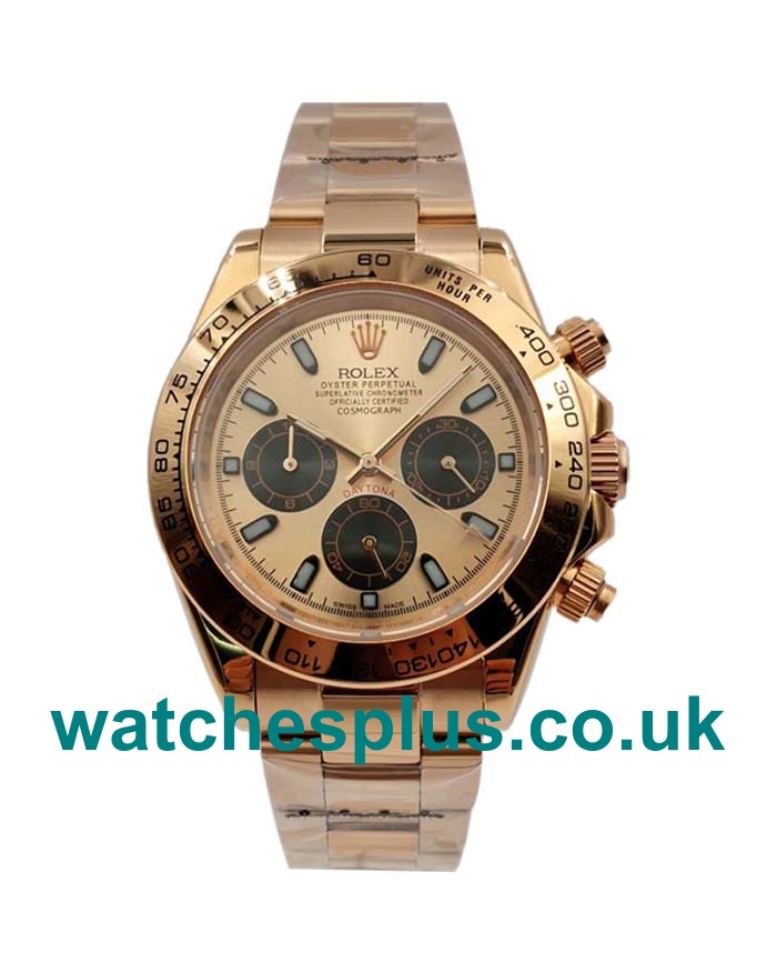 AAA Quality Rolex Daytona 116505 Fake Watches With Rose Dials For Sale