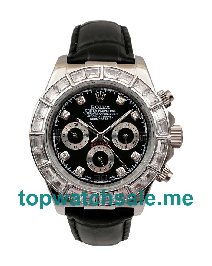 UK Best 1:1 Rolex Daytona 116589BR Replica Watches With Black Dials For Sale