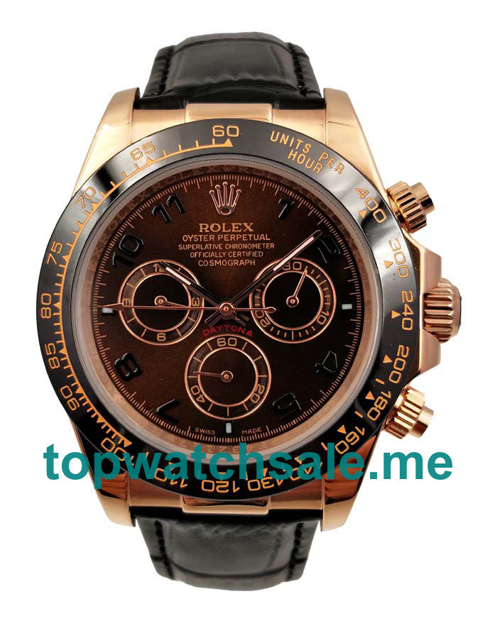 UK Cheap Rolex Daytona 116515 Replica Watches With Chocolate Dials For Men