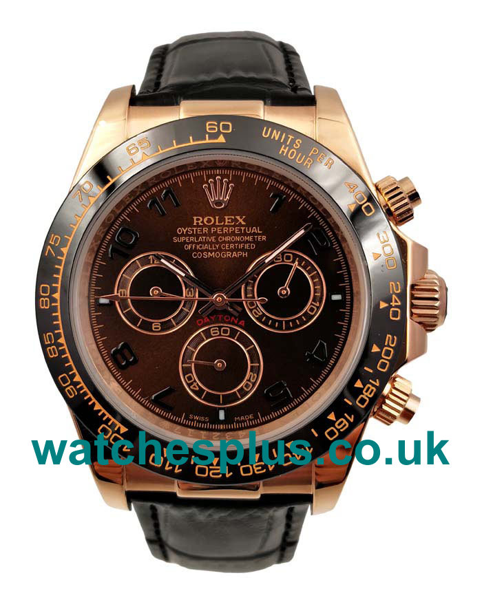 UK Cheap Rolex Daytona 116515 Replica Watches With Chocolate Dials For Men