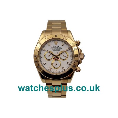 Best Quality 40 MM Rolex Daytona 116528 Replica Watches With White Dials For Sale