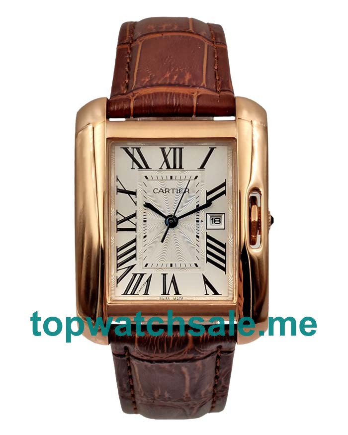 Best 1:1 Cartier Tank Anglaise W5310004 Fake Watches With Silver Dials For Sale