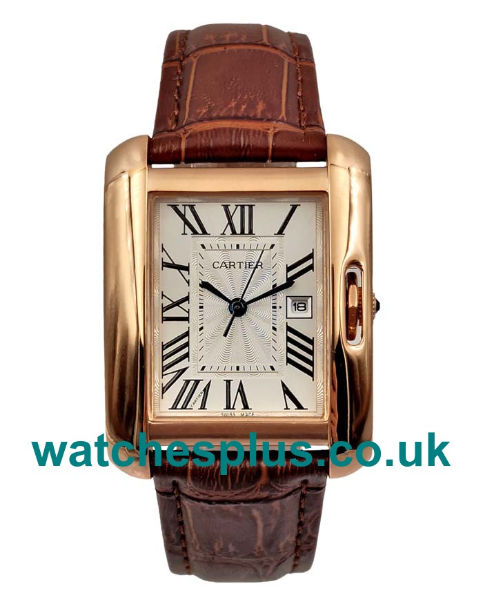 Best 1:1 Cartier Tank Anglaise W5310004 Fake Watches With Silver Dials For Sale