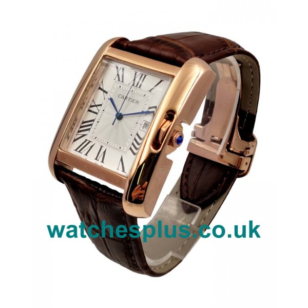 Best 1:1 Cartier Tank Anglaise W5310004 Fake Watches With Silver Dials For Sale