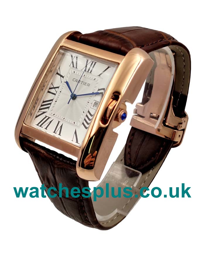 Best 1:1 Cartier Tank Anglaise W5310004 Fake Watches With Silver Dials For Sale