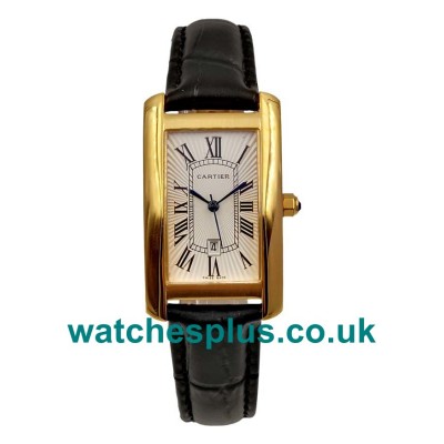 UK Cheap Silver Dials Replica Cartier Tank Americaine W2603156 With Gold Cases For Sale