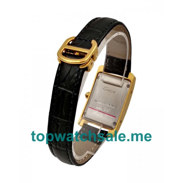UK Cheap Silver Dials Replica Cartier Tank Americaine W2603156 With Gold Cases For Sale