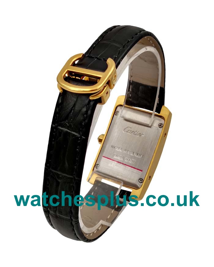 UK Cheap Silver Dials Replica Cartier Tank Americaine W2603156 With Gold Cases For Sale