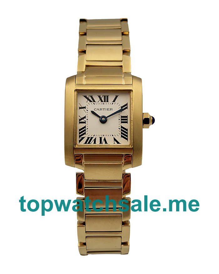 UK Best 1:1 Cartier Tank Francaise W50002N2 Replica Watches With Silver Dials For Sale