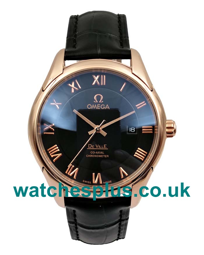 UK Best 1:1 Fake Omega De Ville Hour Vision 431.53.41.21.13.001 With Black Dials For Men