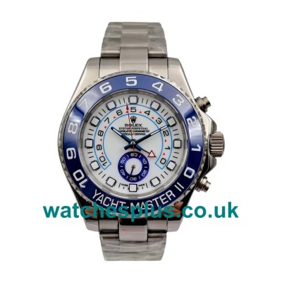 UK AAA Quality White Dials Replica Rolex Yacht-Master II 116680 With Steel Cases For Men