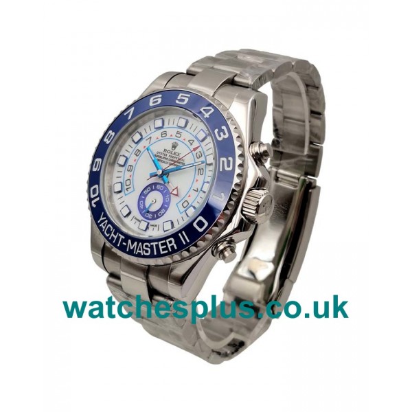 UK AAA Quality White Dials Replica Rolex Yacht-Master II 116680 With Steel Cases For Men