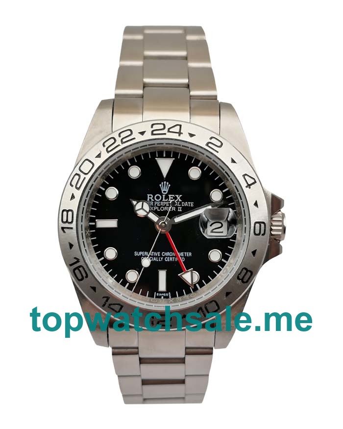 UK Perfect Rolex Explorer II 16570 Replica Watches With Black Dials For Men