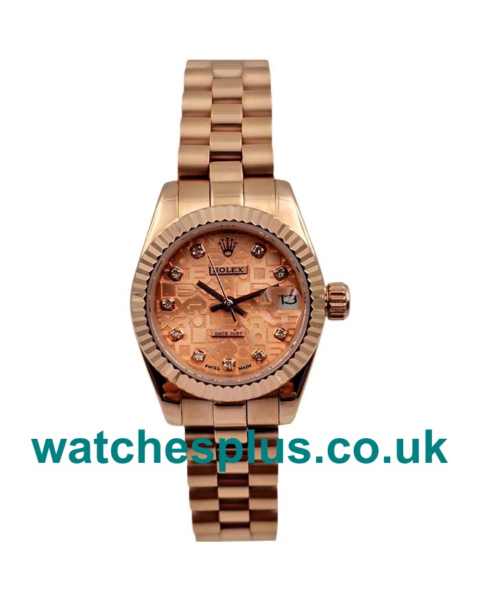 26 MM AAA Quality Rolex Lady-Datejust 179175 Replica Watches With Pink Dials For Sale