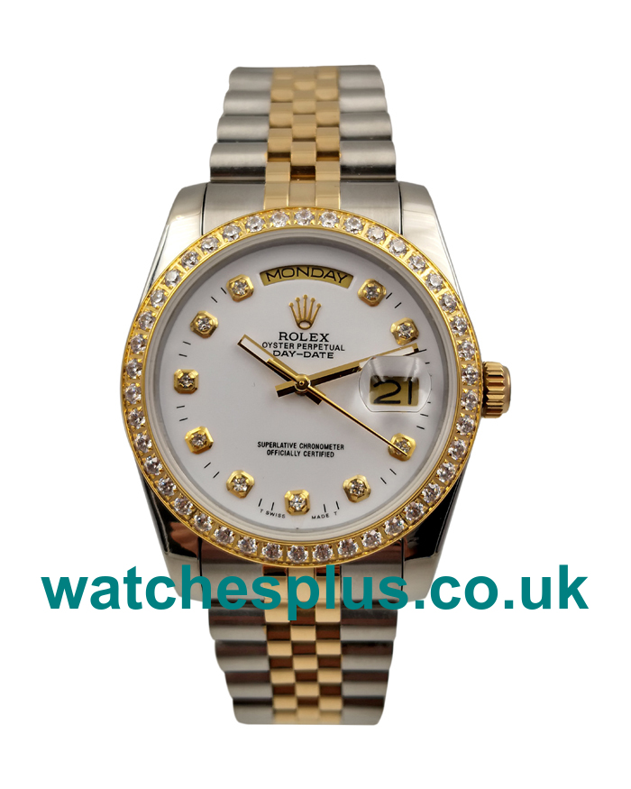 Best Quality Rolex Day-Date 18048 Replica Watches With White Dials For Sale