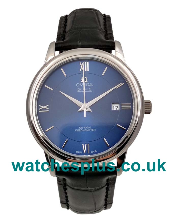 Best Quality Omega De Ville Hour Vision 424.13.40.20.03.001 Replica Watches With Blue Dials For Men