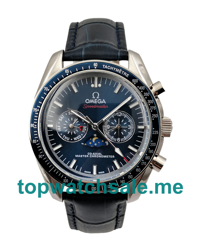 40 MM Top Quality Fake Omega Speedmaster Moonwatch 304.33.44.52.03.001 With Blue Dials For Men
