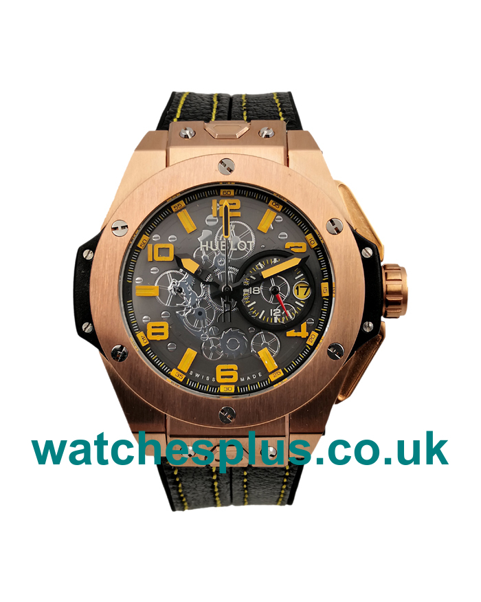 UK Swiss Luxury 48 MM Fake Hublot Big Bang 411.OX.5189.RX With Black Dials Rose Gold Cases